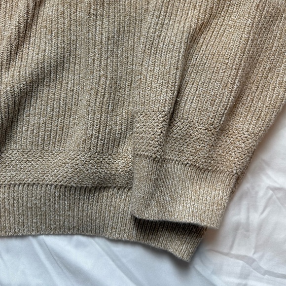 Cabela's Granola Brown Grandpacore Chunky Knit Fisherman Hunting Men’s Sweater - Picture 5 of 9